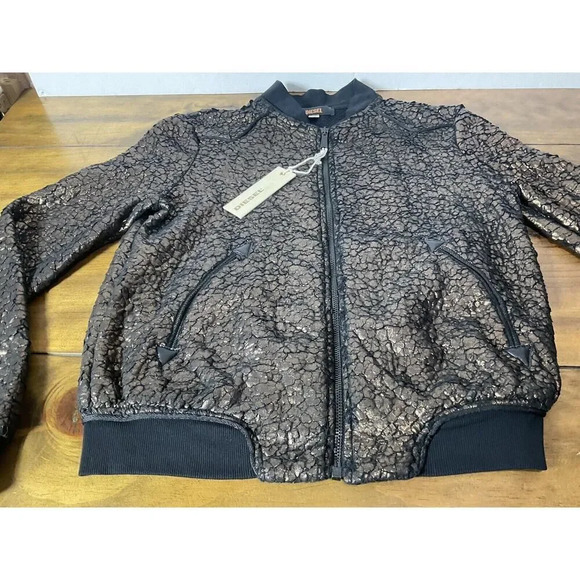Diesel Womens Metallic Bronze Wendy Jacket Size Small - Picture 2 of 16